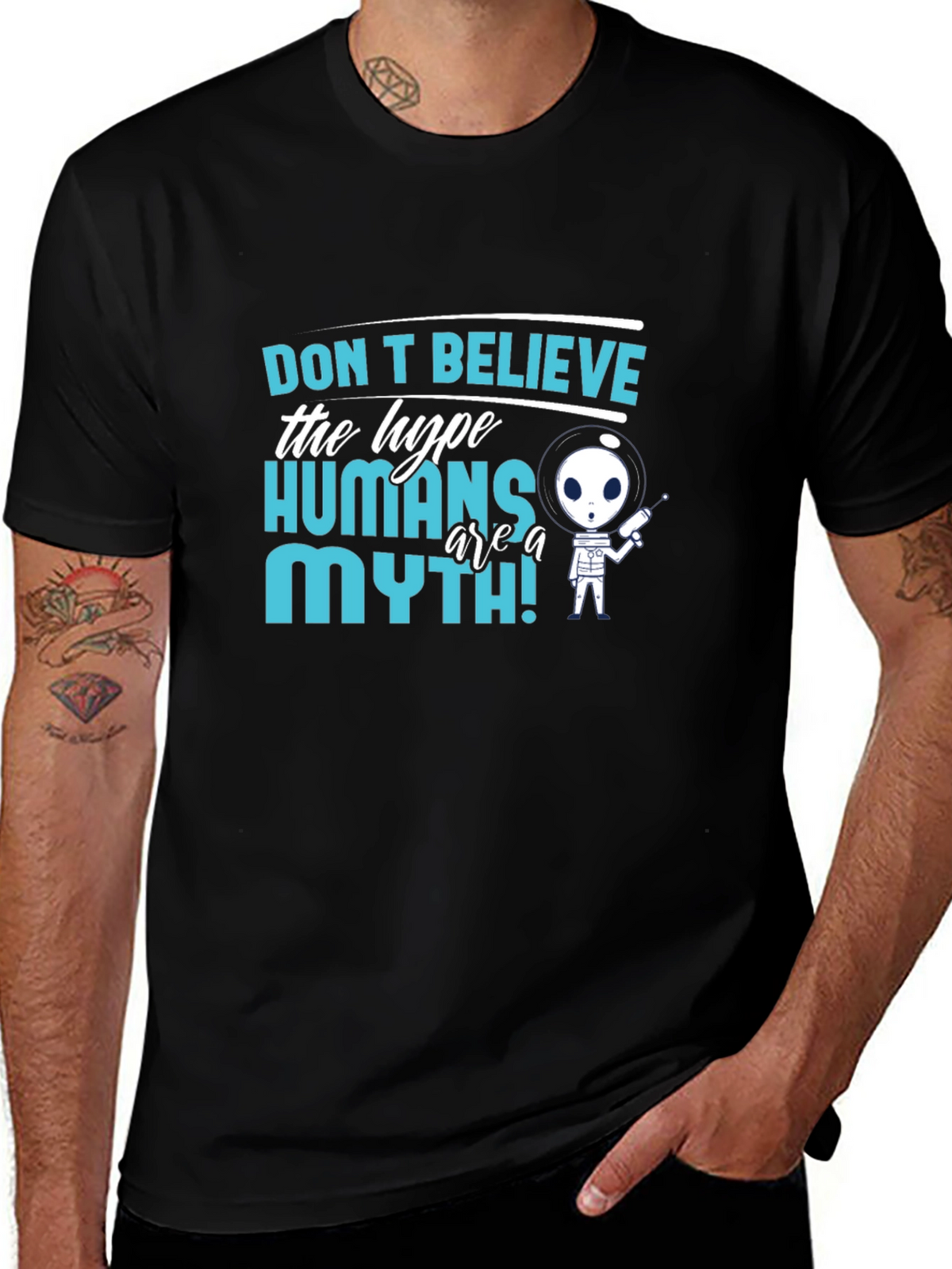 Dont Believe The Hype Alien Graphic T-Shirt