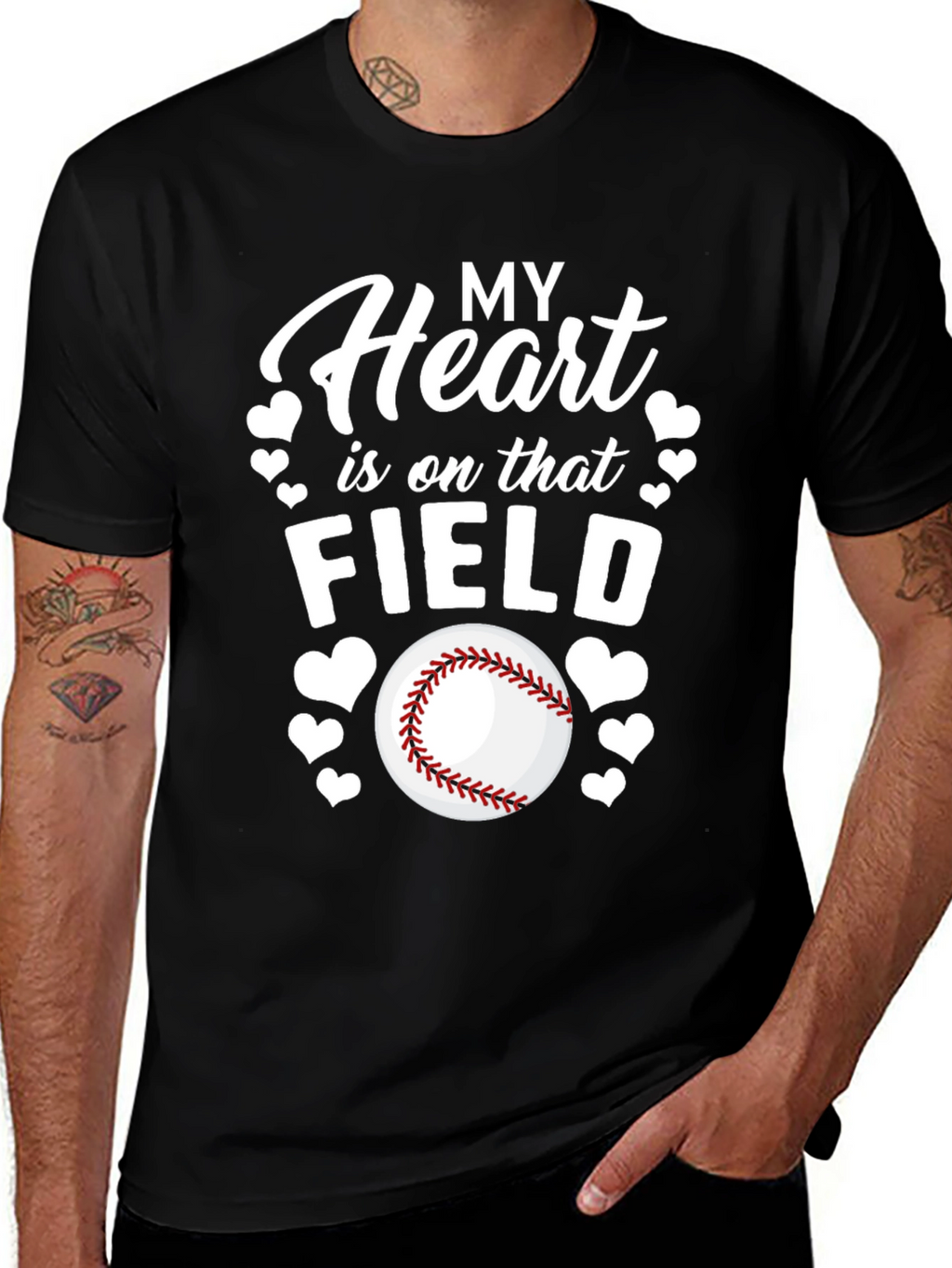 Heart on the Field Baseball T-Shirt