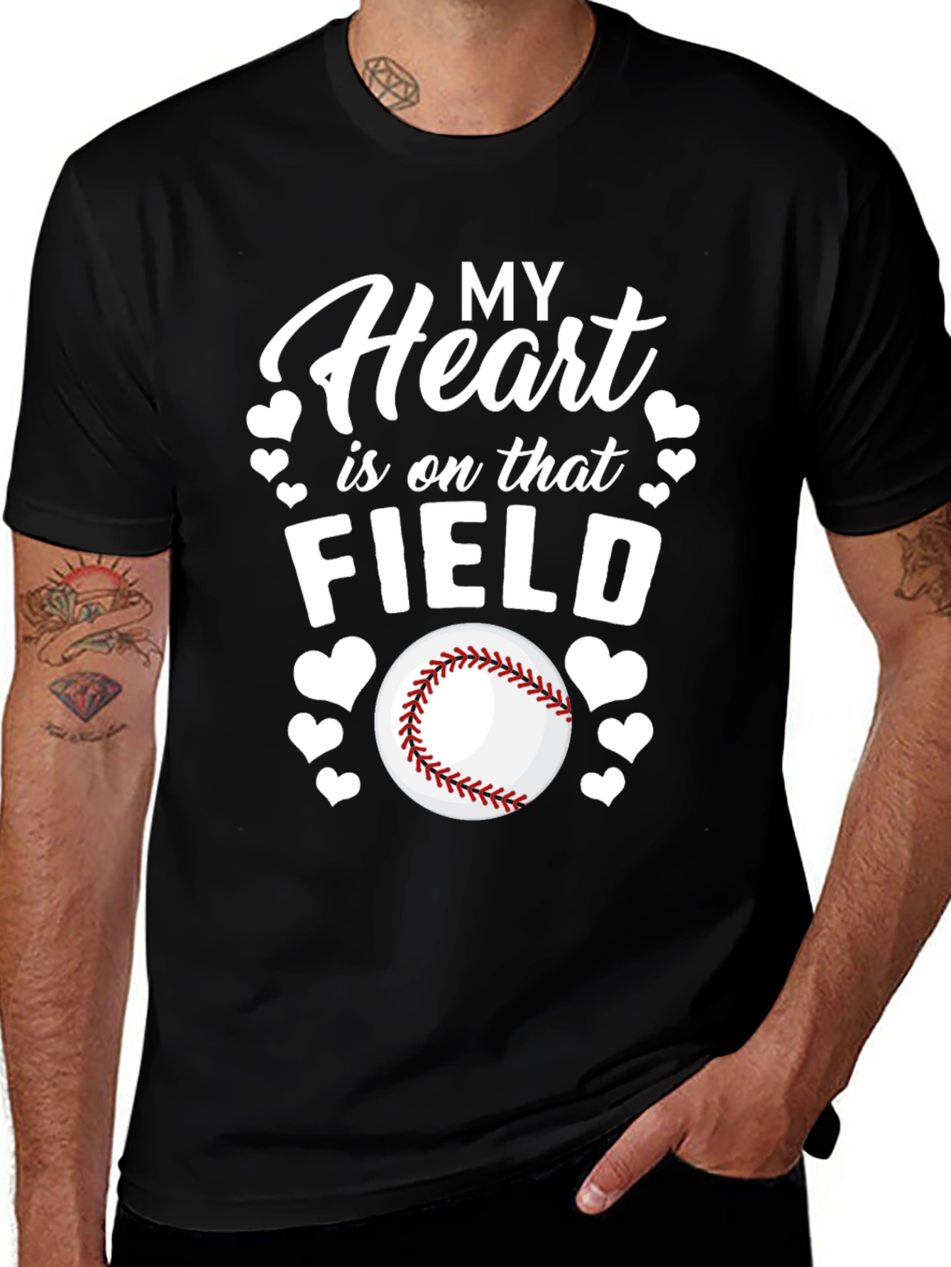 Heart on the Field Baseball T-Shirt
