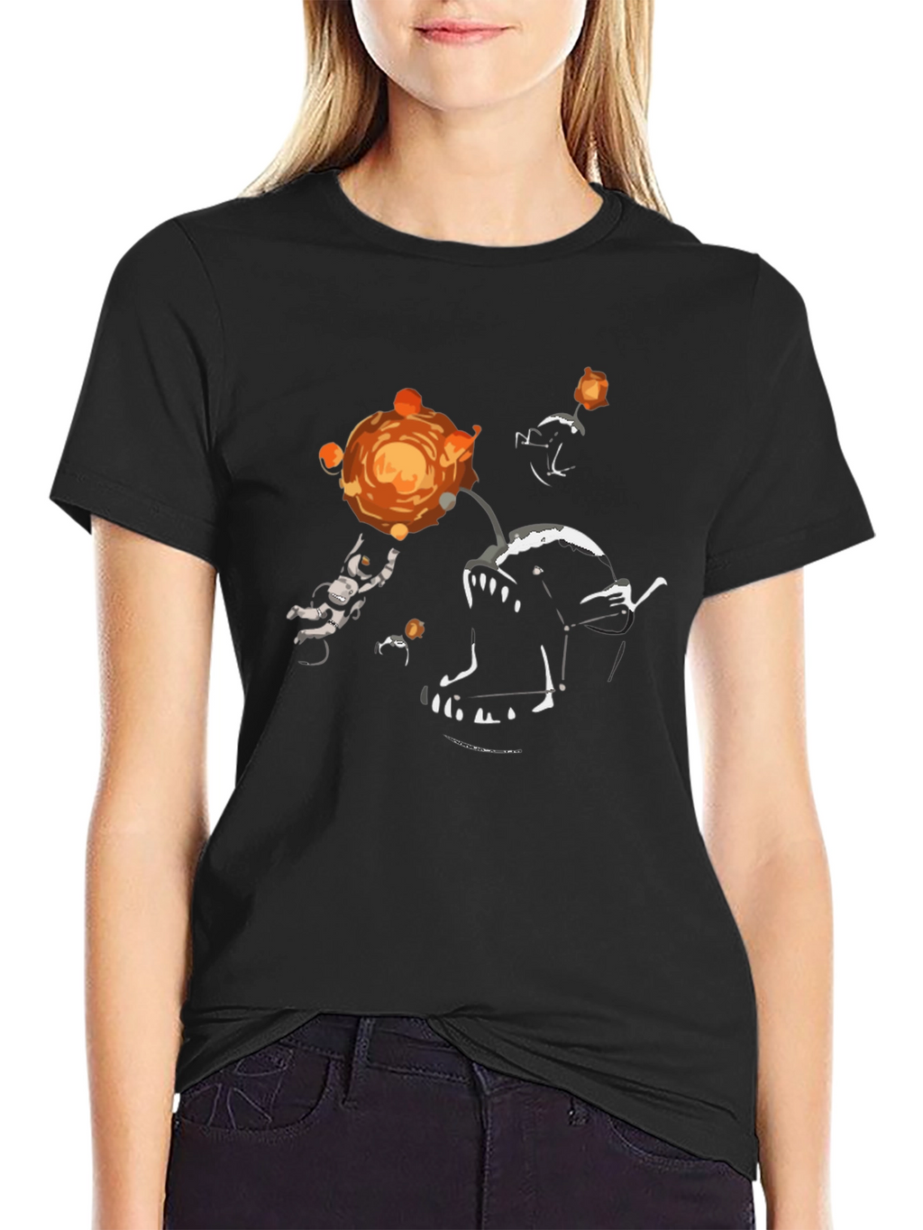 Astronaut Anglerfish Graphic Tee