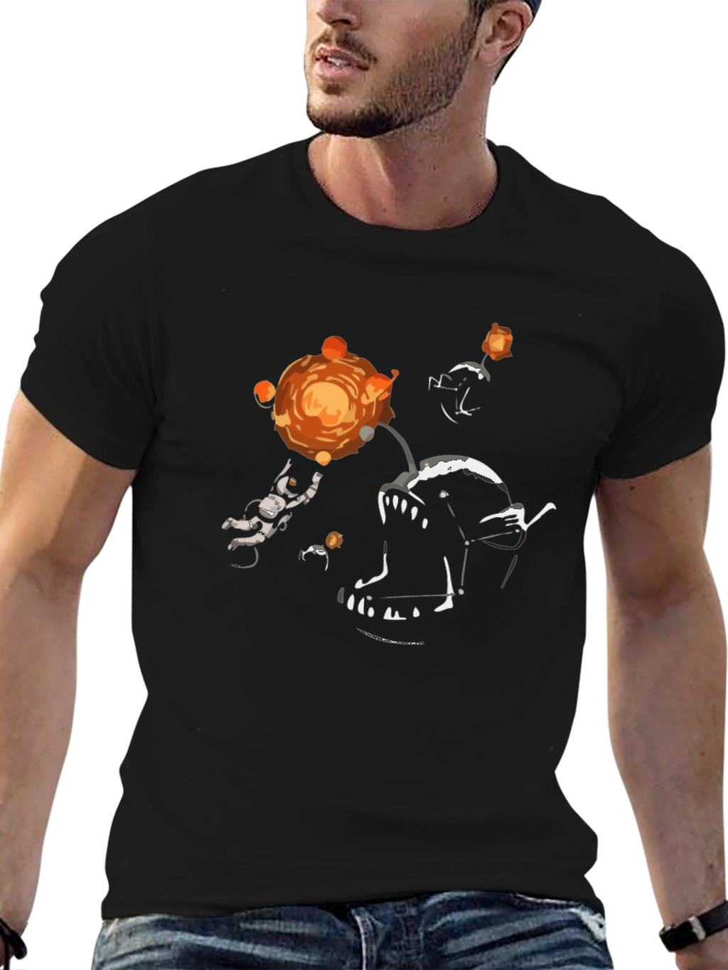Astronaut Anglerfish Graphic Tee