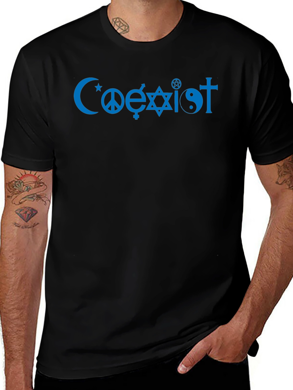 Coexist Symbol Black T-Shirt