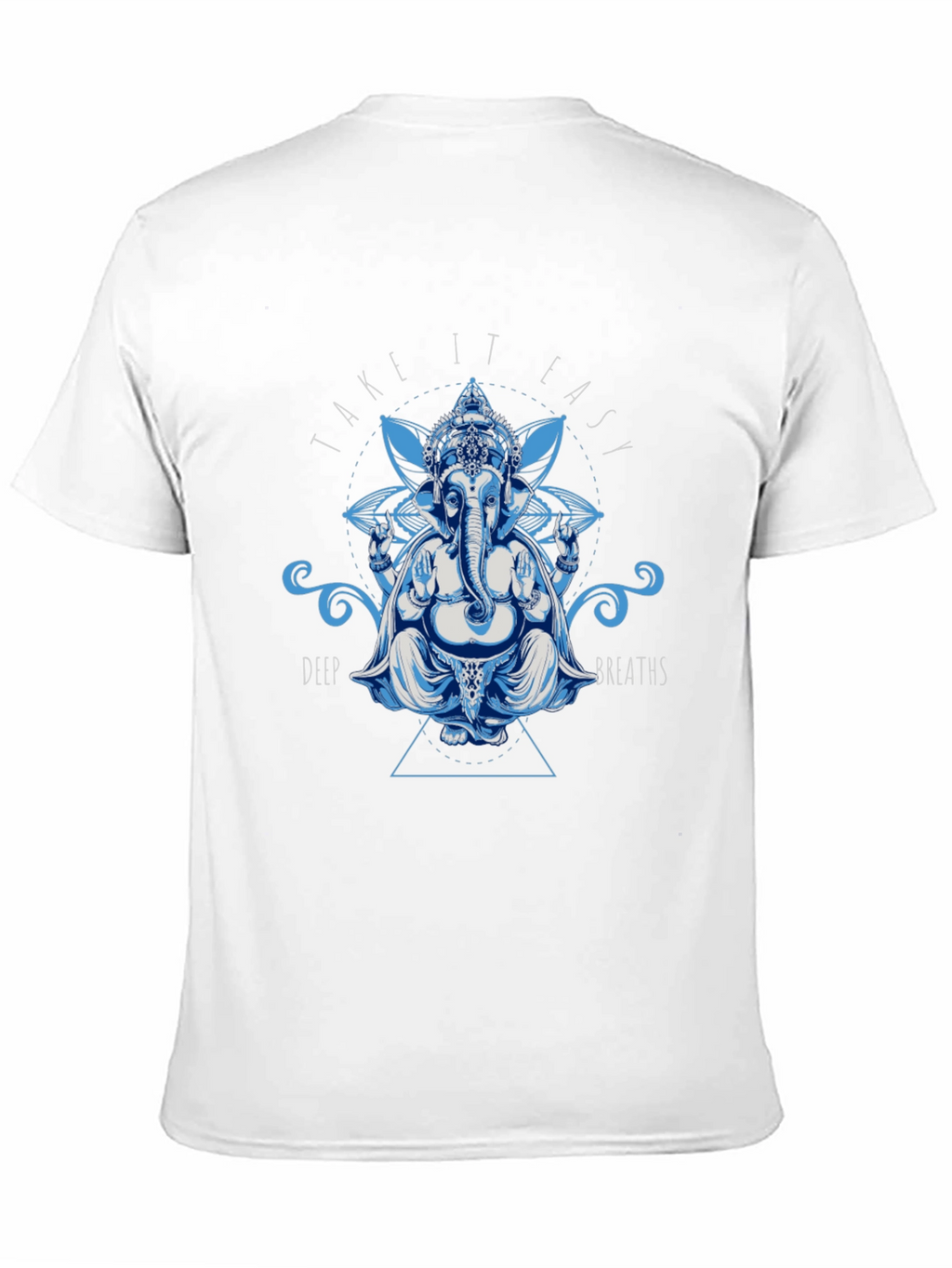 Ganesh Take It Easy Graphic Print Black T-Shirt