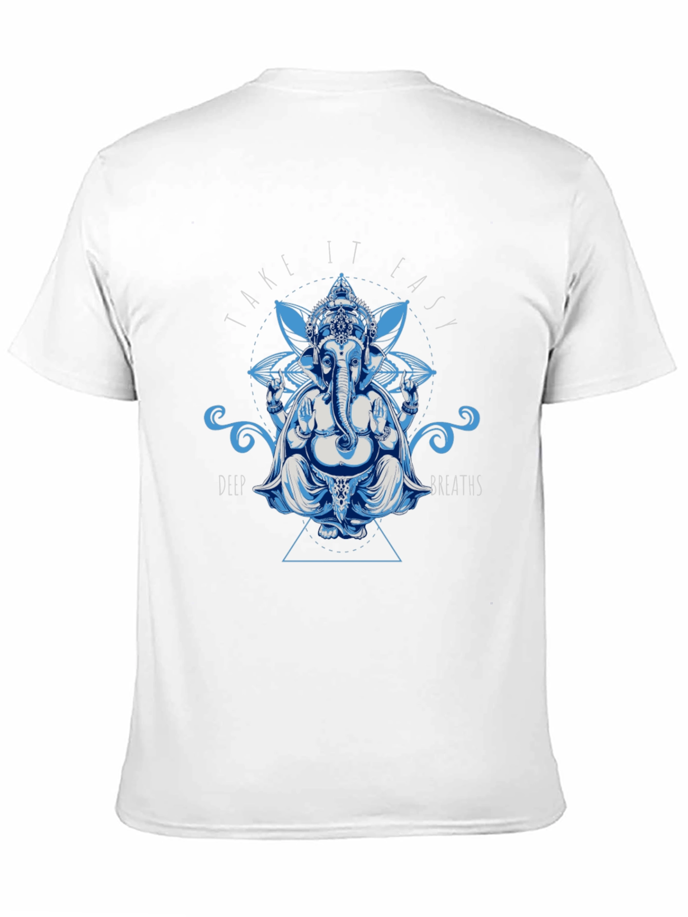 Ganesh Take It Easy Graphic Print Black T-Shirt