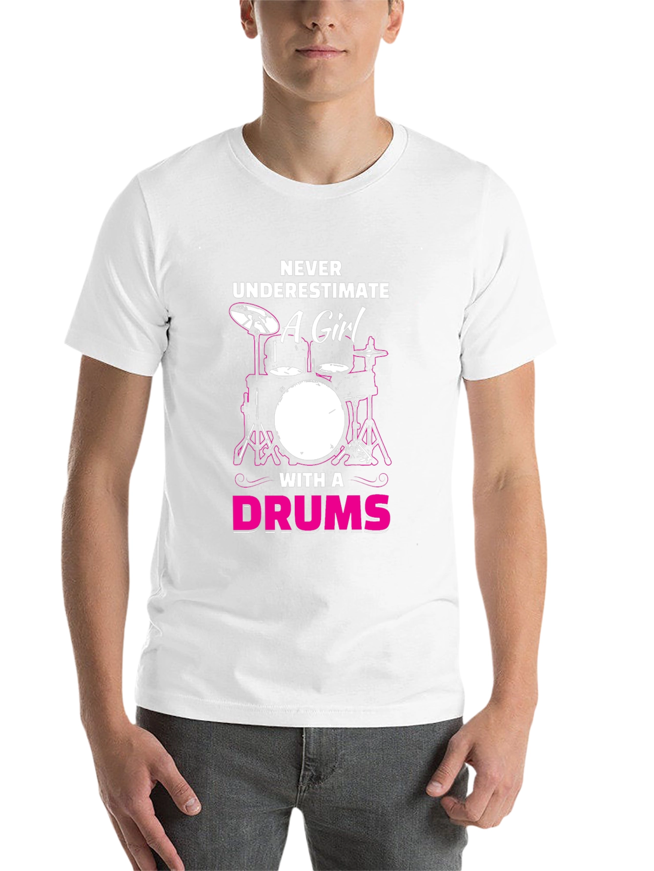 Never Underestimate a Girl with a Drums T-Shirt