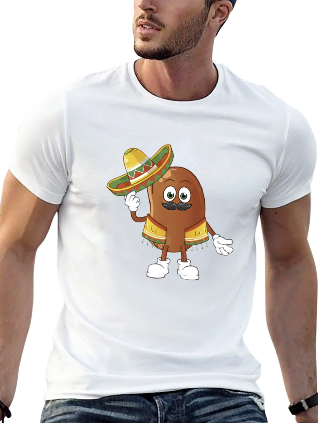 Funny Mexican Bean Graphic T-Shirt
