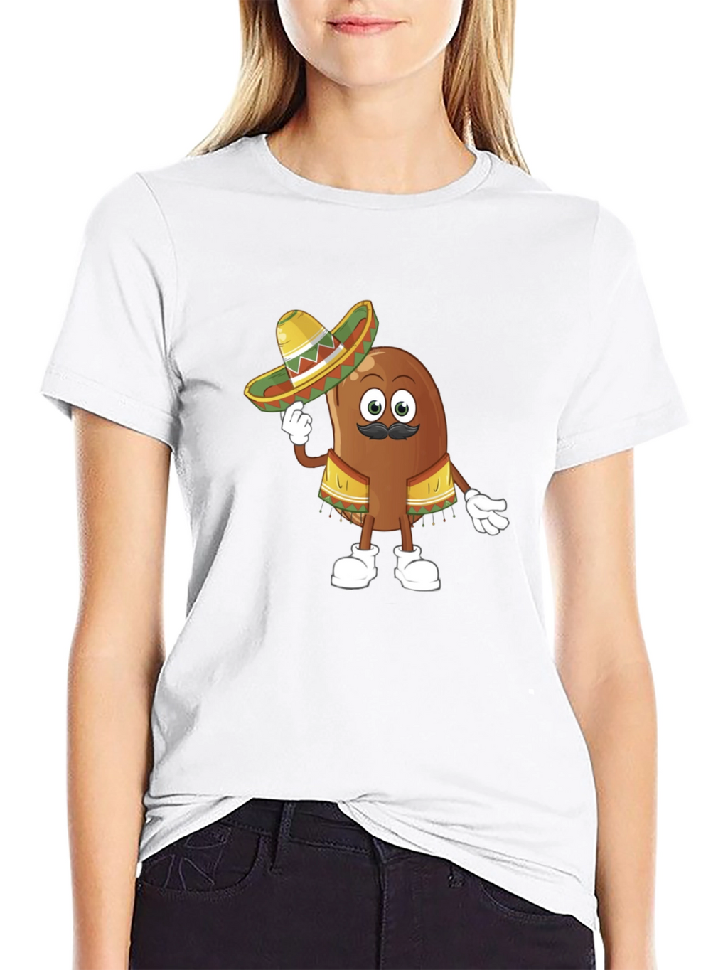 Funny Mexican Bean Graphic T-Shirt