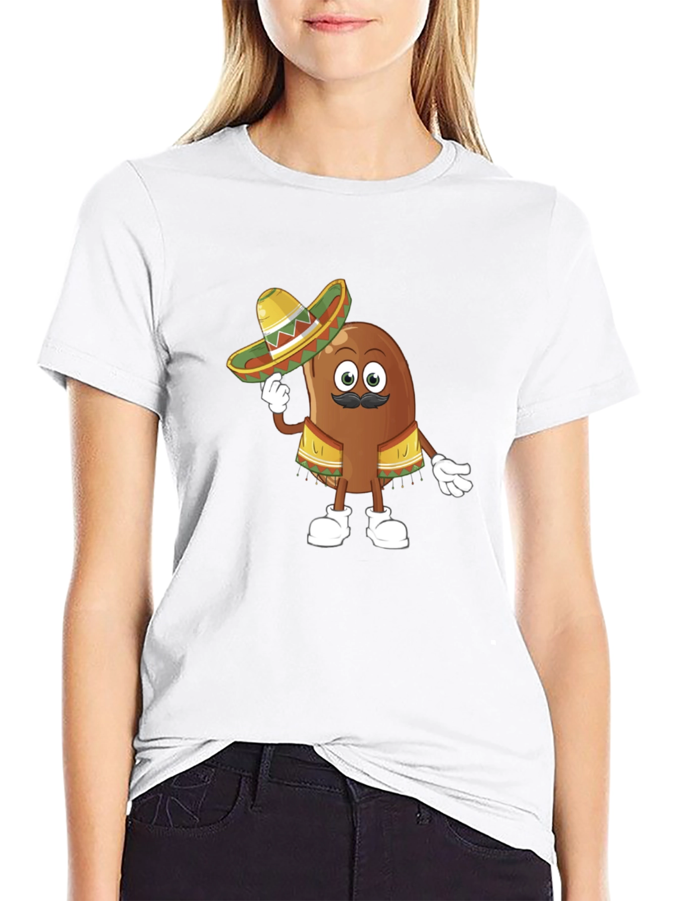 Funny Mexican Bean Graphic T-Shirt
