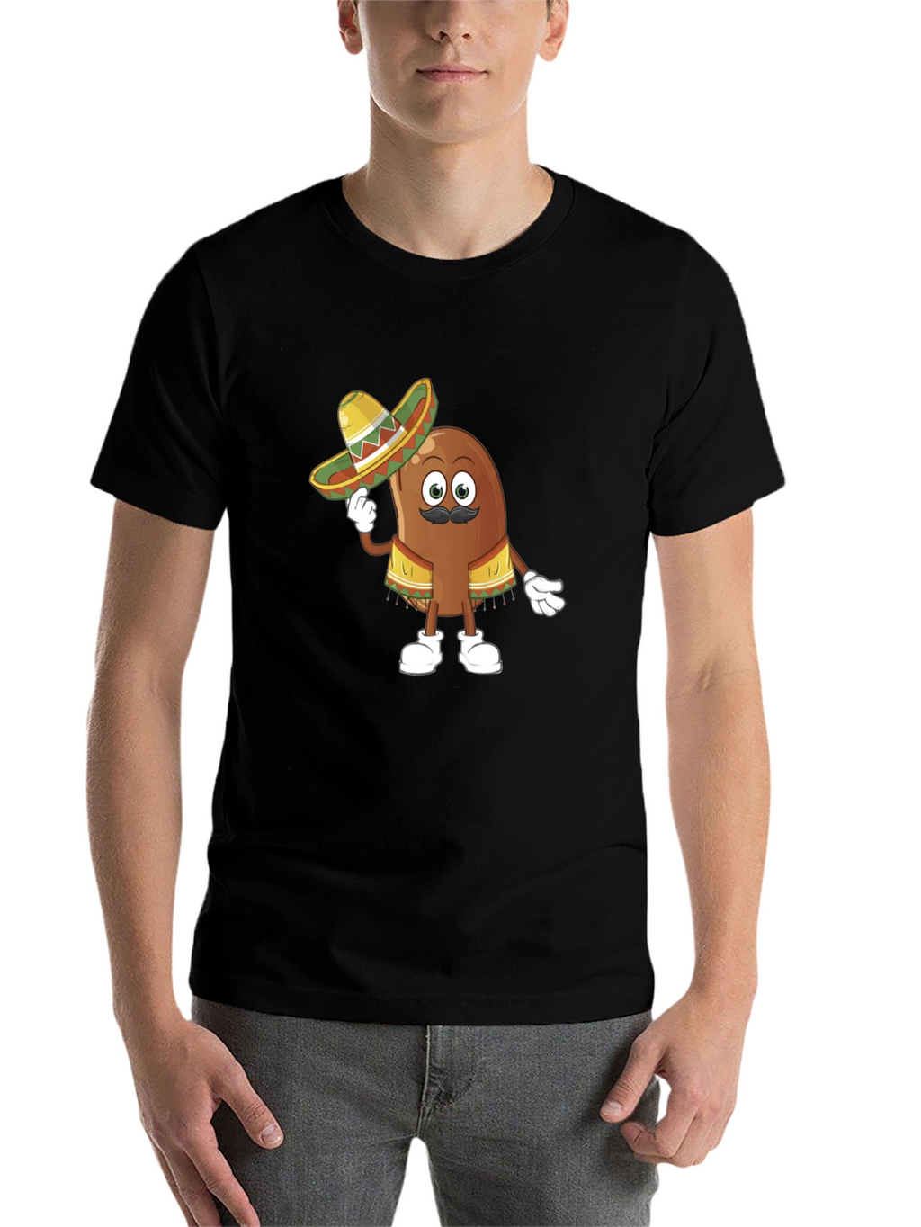Funny Mexican Bean Graphic T-Shirt