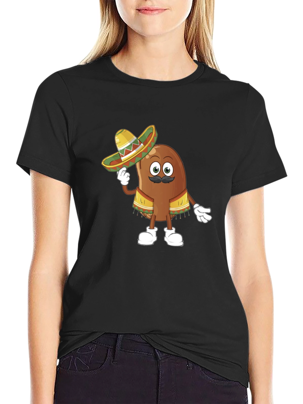Funny Mexican Bean Graphic T-Shirt