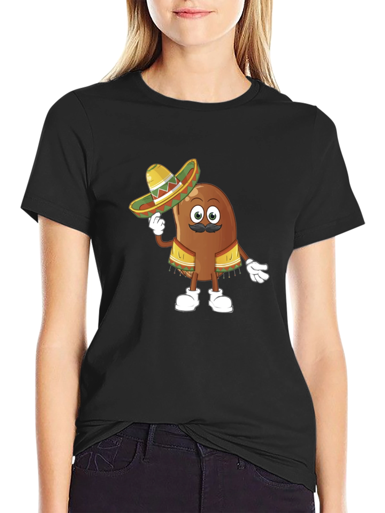 Funny Mexican Bean Graphic T-Shirt