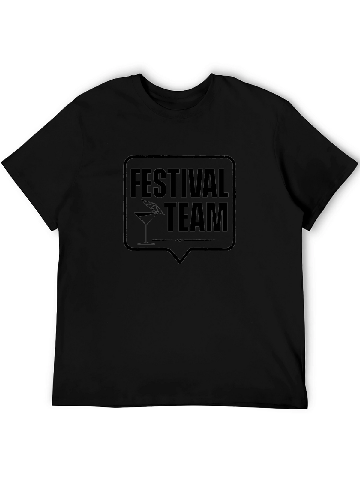 Festival Team Black T-Shirt - Party Crew Apparel