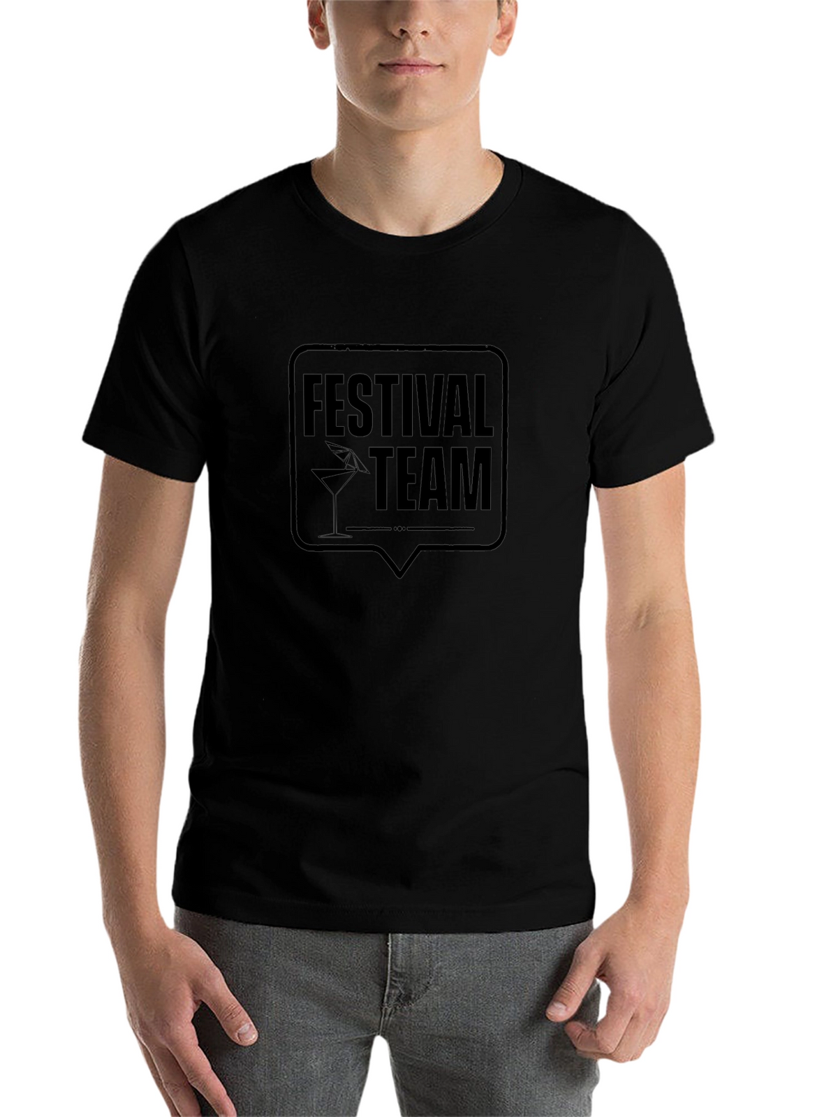 Festival Team Black T-Shirt - Party Crew Apparel
