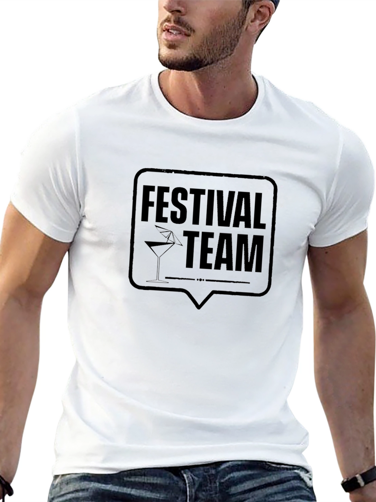 Festival Team Black T-Shirt - Party Crew Apparel