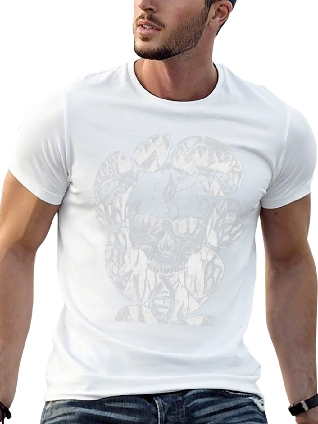 Skull & DNA Graphic Black T-Shirt