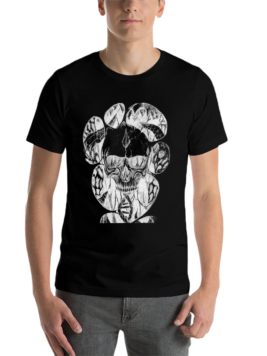 Skull & DNA Graphic Black T-Shirt