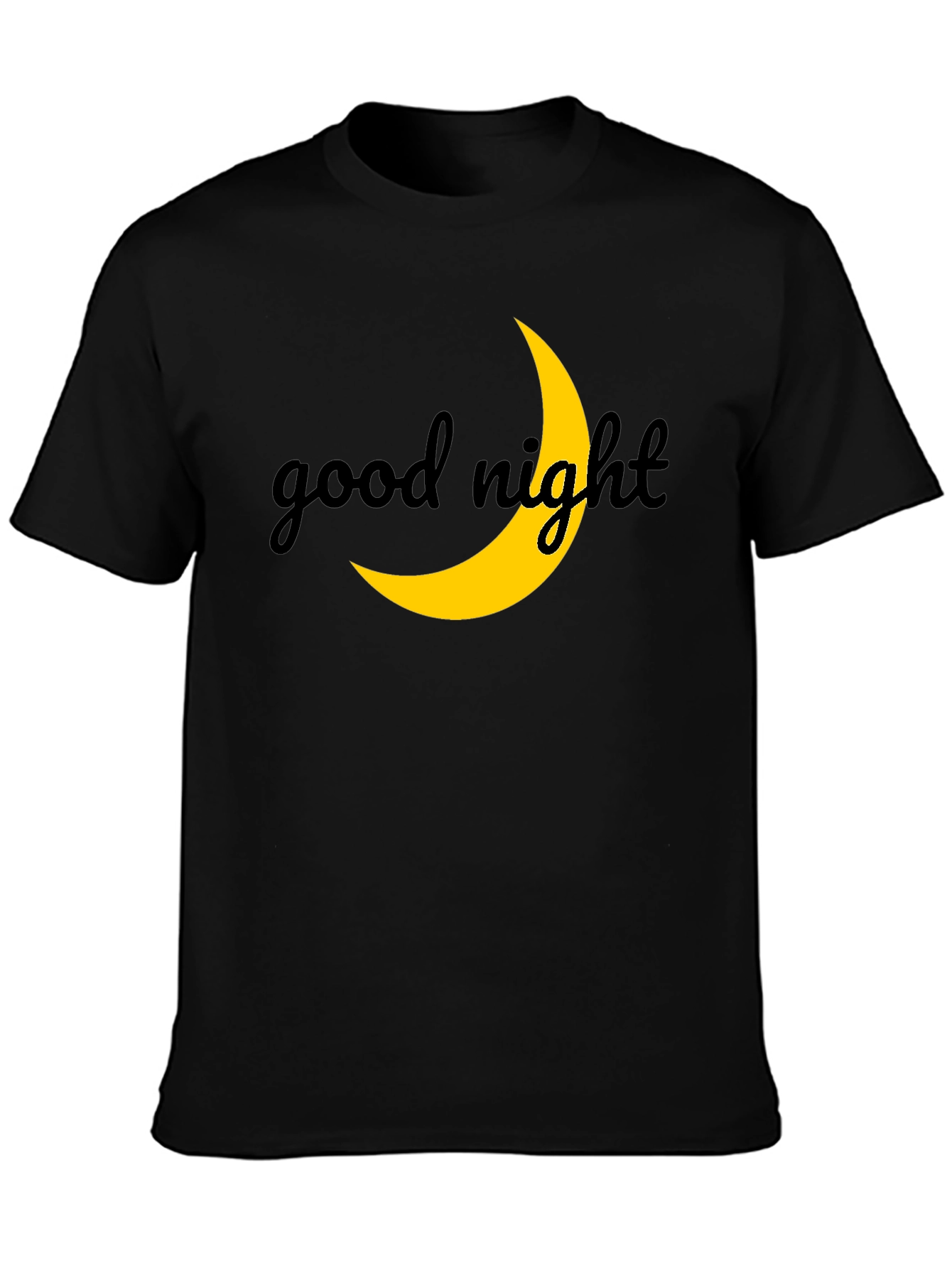 Good Night Moon Graphic Tee - Stylish Black T-Shirt