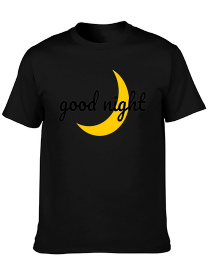 Good Night Moon Graphic Tee - Stylish Black T-Shirt