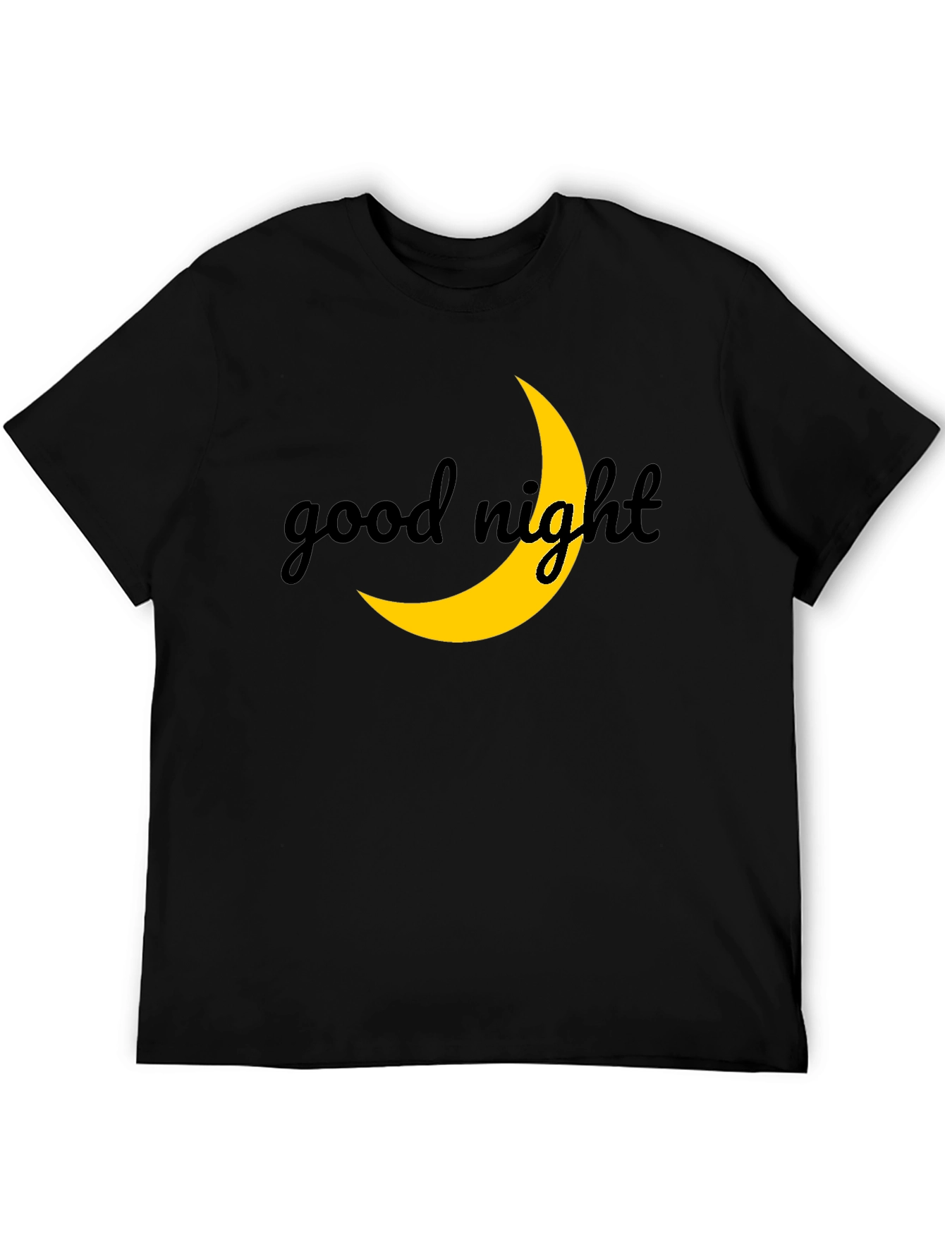 Good Night Moon Graphic Tee - Stylish Black T-Shirt
