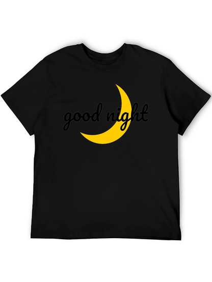 Good Night Moon Graphic Tee - Stylish Black T-Shirt