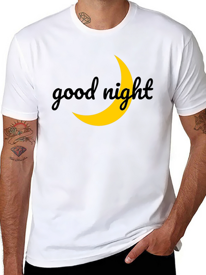 Good Night Moon Graphic Tee - Stylish Black T-Shirt