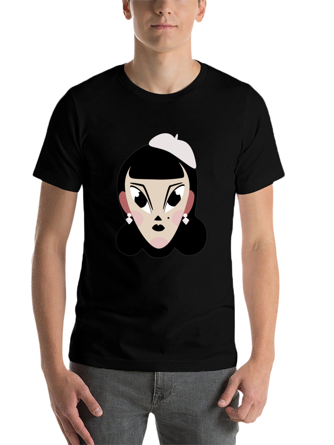 Cartoon Woman T-Shirt: Retro Chic Tee