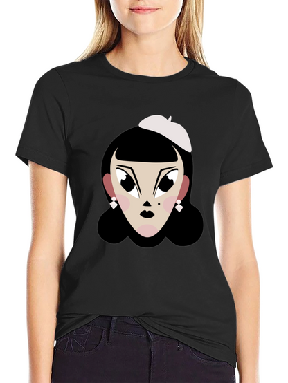 Cartoon Woman T-Shirt: Retro Chic Tee