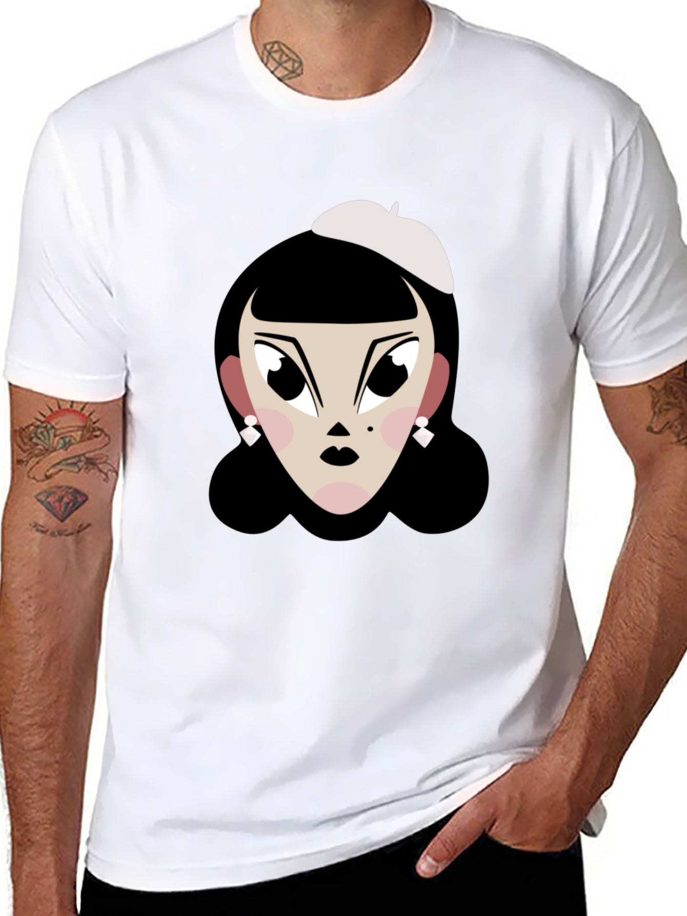 Cartoon Woman T-Shirt: Retro Chic Tee