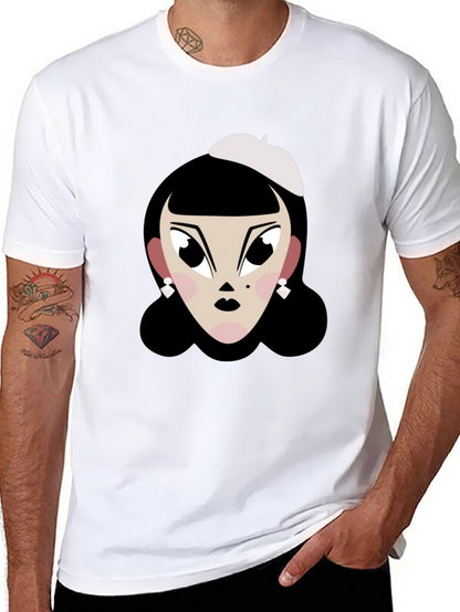 Cartoon Woman T-Shirt: Retro Chic Tee