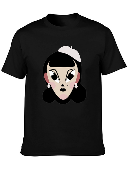 Cartoon Woman T-Shirt: Retro Chic Tee