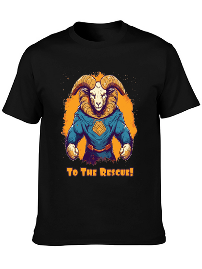 Ram Superhero T-Shirt - To The Rescue! Design