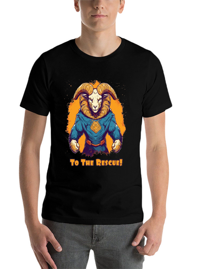 Ram Superhero T-Shirt - To The Rescue! Design
