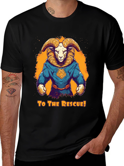 Ram Superhero T-Shirt - To The Rescue! Design