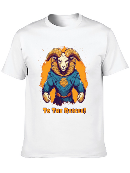 Ram Superhero T-Shirt - To The Rescue! Design