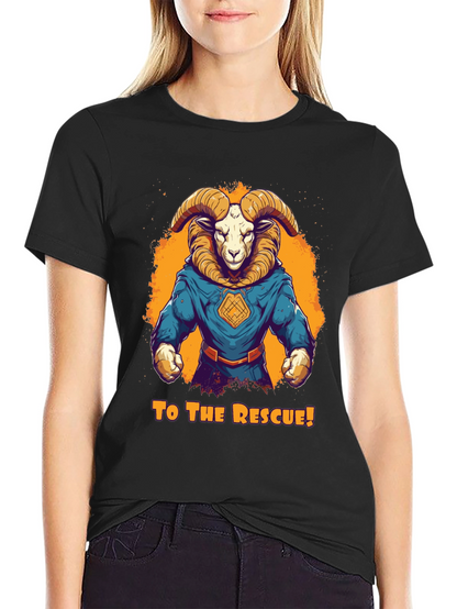 Ram Superhero T-Shirt - To The Rescue! Design