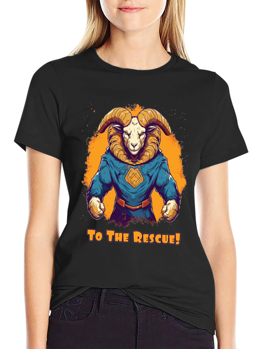 Ram Superhero T-Shirt - To The Rescue! Design