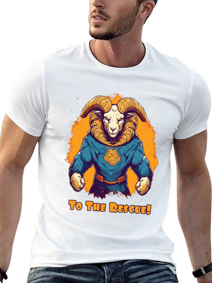 Ram Superhero T-Shirt - To The Rescue! Design