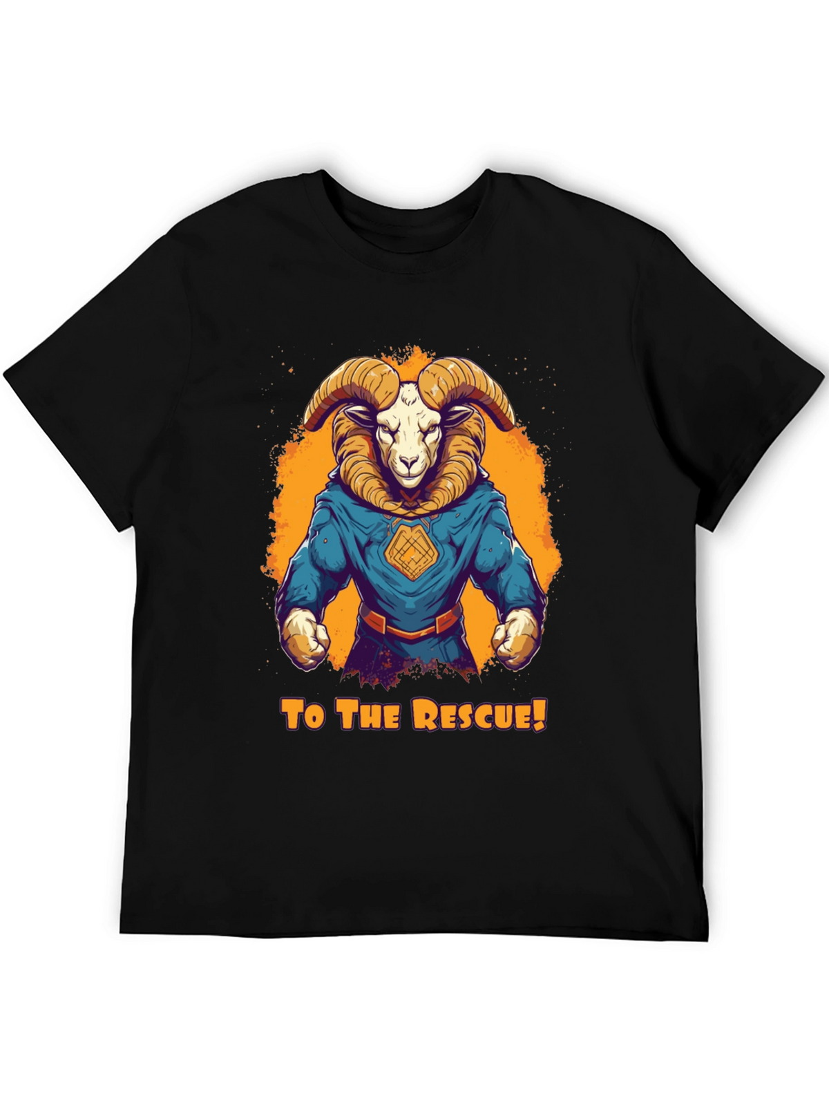 Ram Superhero T-Shirt - To The Rescue! Design