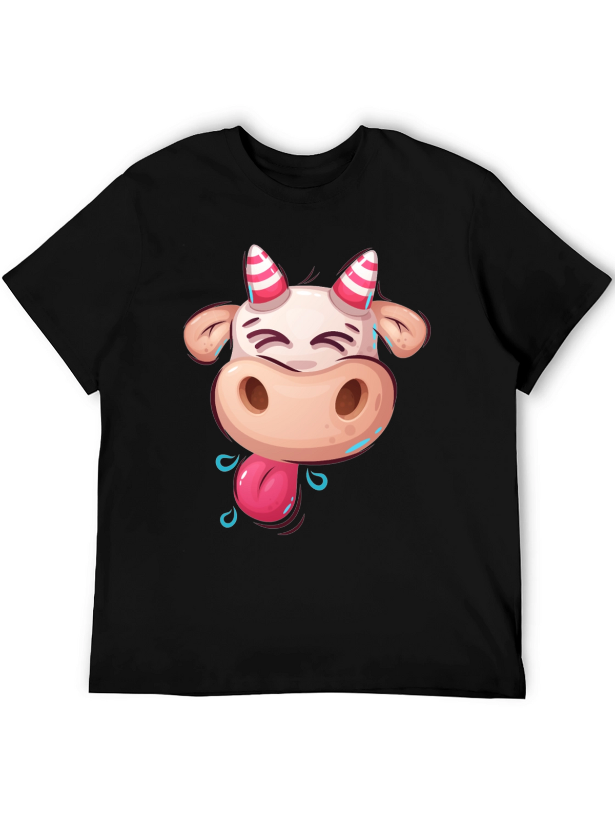 Funny Cartoon Cow Graphic T-Shirt