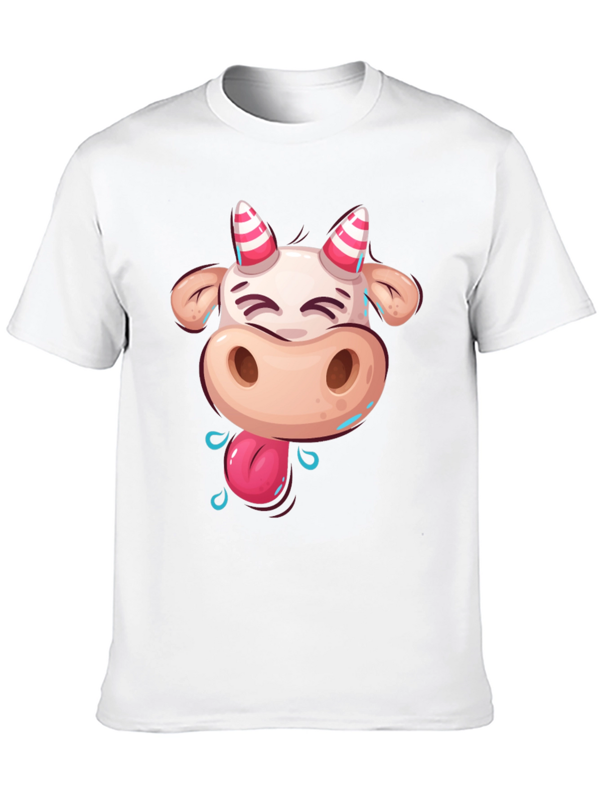 Funny Cartoon Cow Graphic T-Shirt