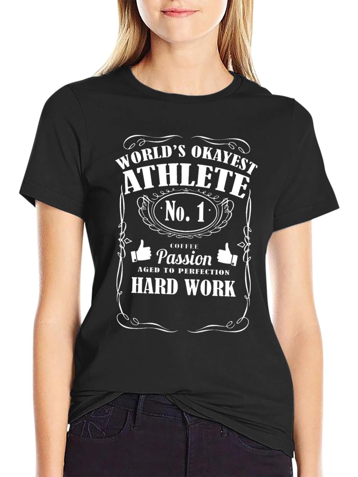 Worlds Okayest Athlete Graphic T-Shirt