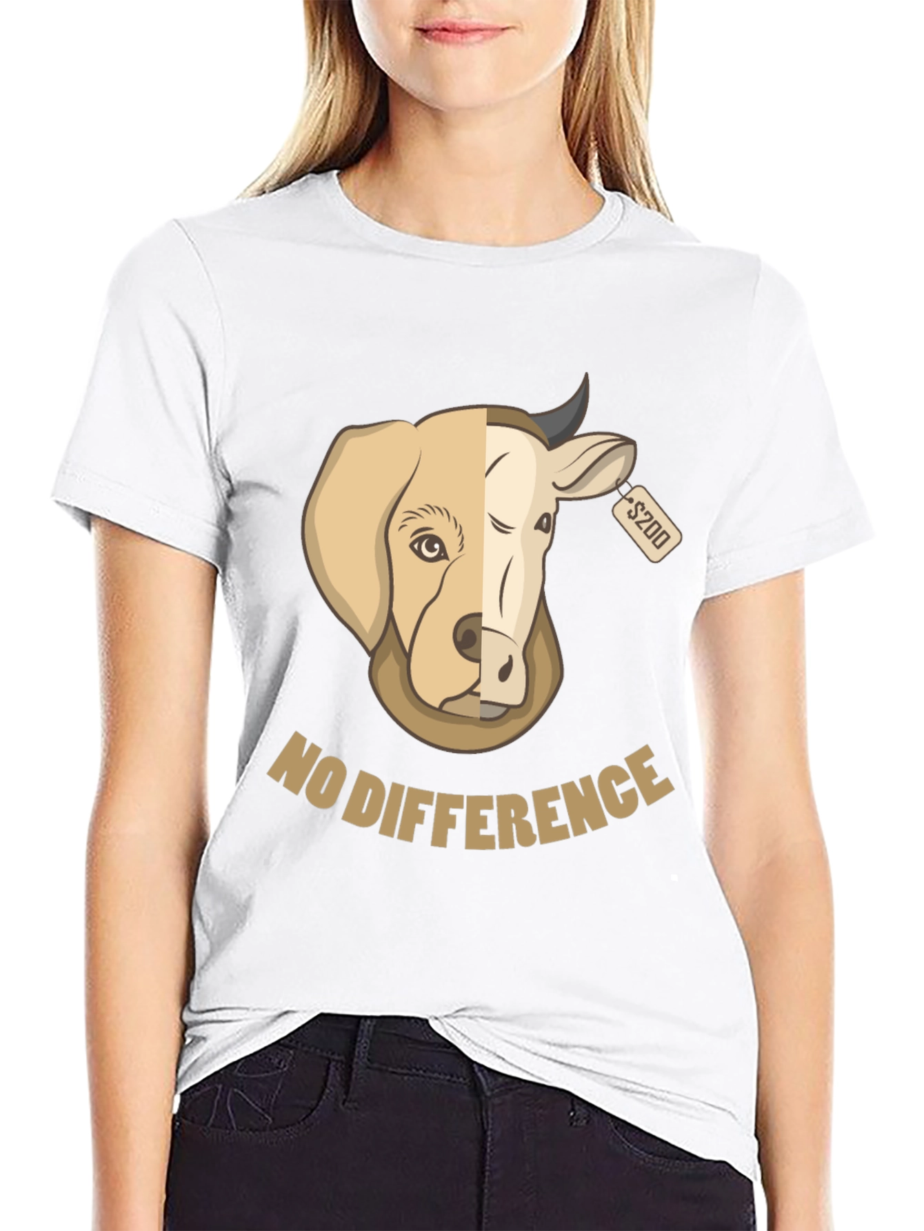 No Difference Tee: Dog Cow Graphic