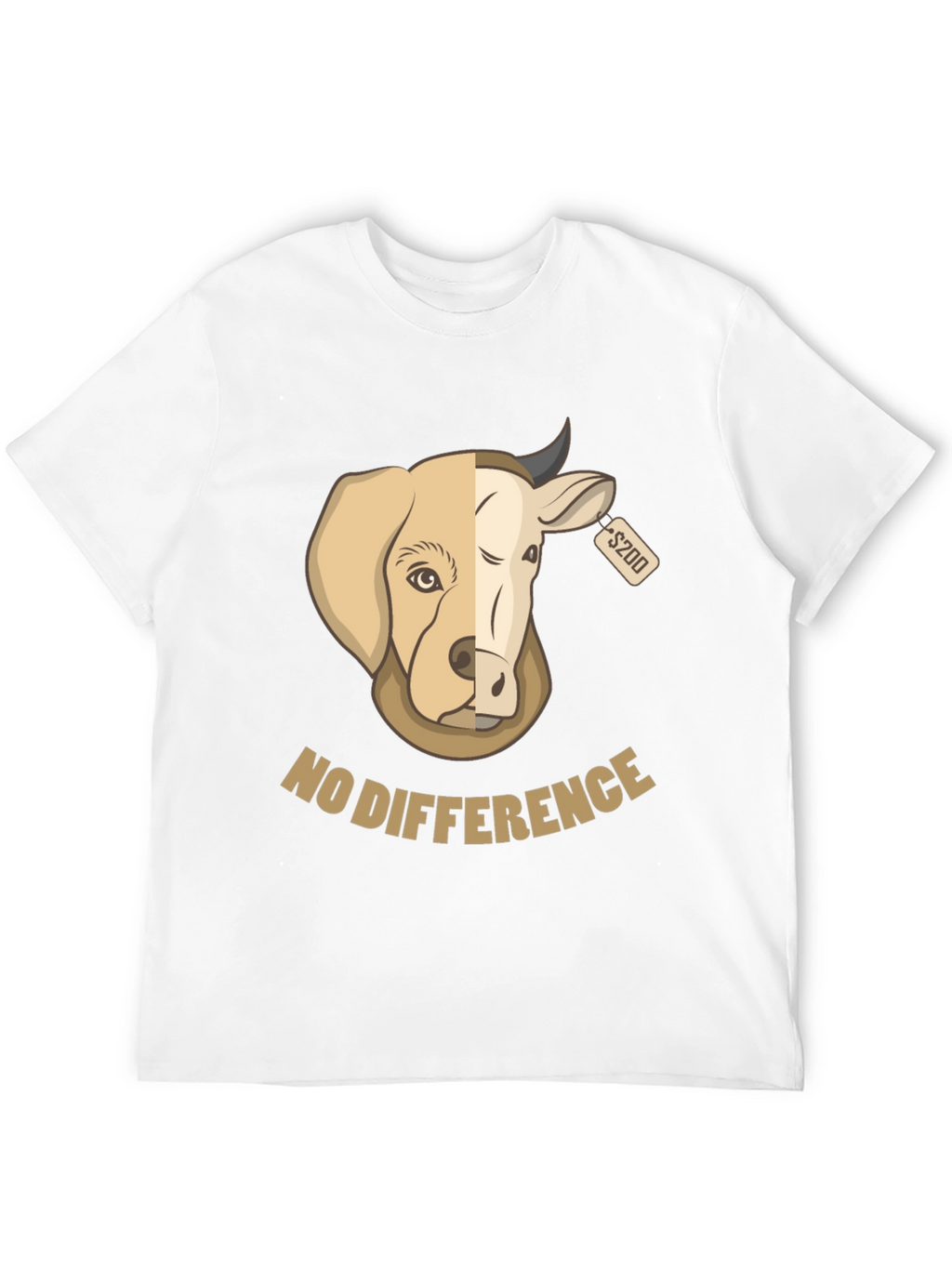 No Difference Tee: Dog Cow Graphic