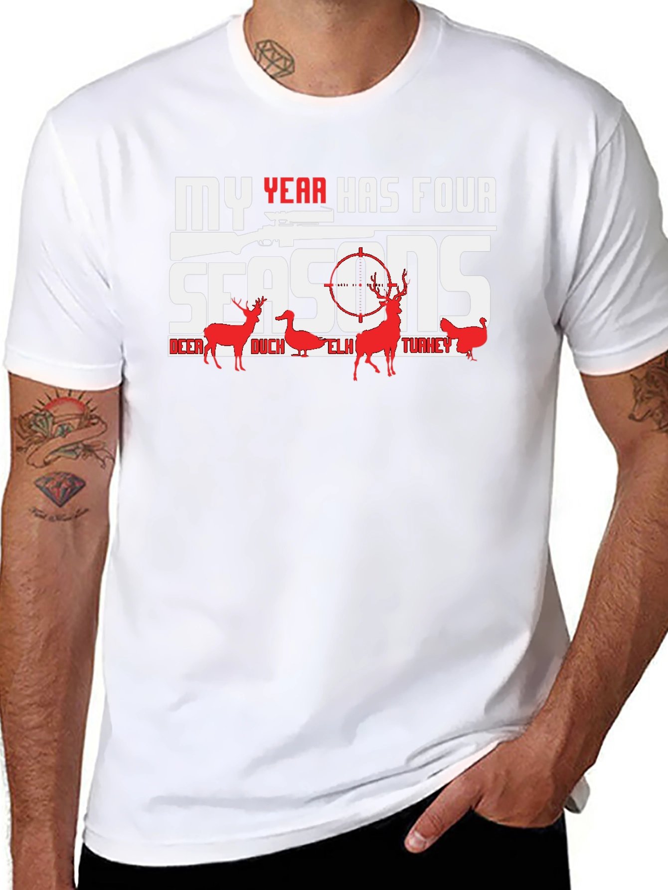 My Year Has Four Seasons Hunting Graphic T-Shirt