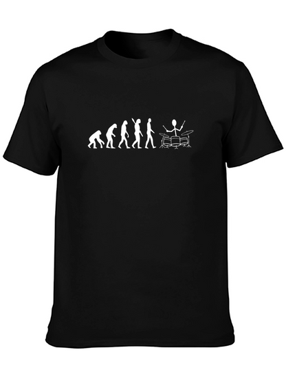 Evolution of Drumming T-Shirt - Black Cotton Tee