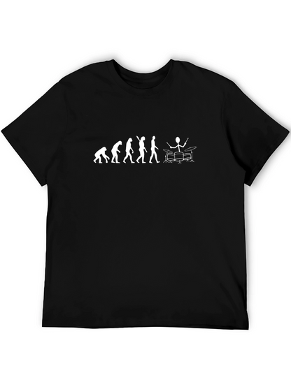 Evolution of Drumming T-Shirt - Black Cotton Tee