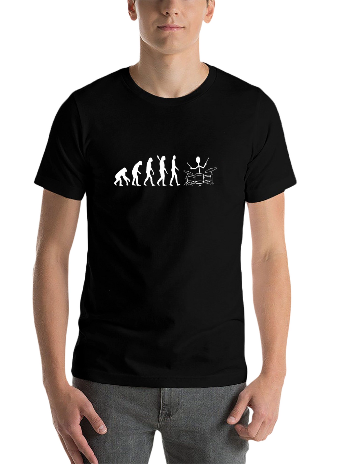 Evolution of Drumming T-Shirt - Black Cotton Tee