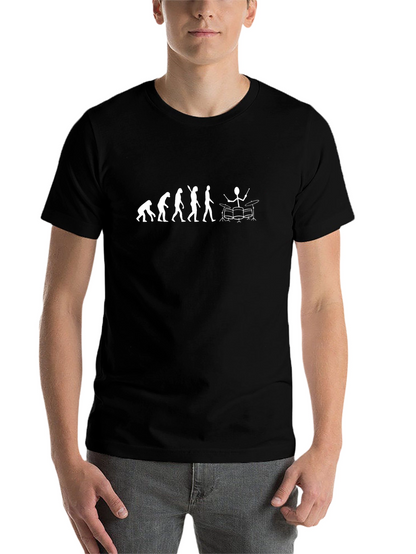 Evolution of Drumming T-Shirt - Black Cotton Tee