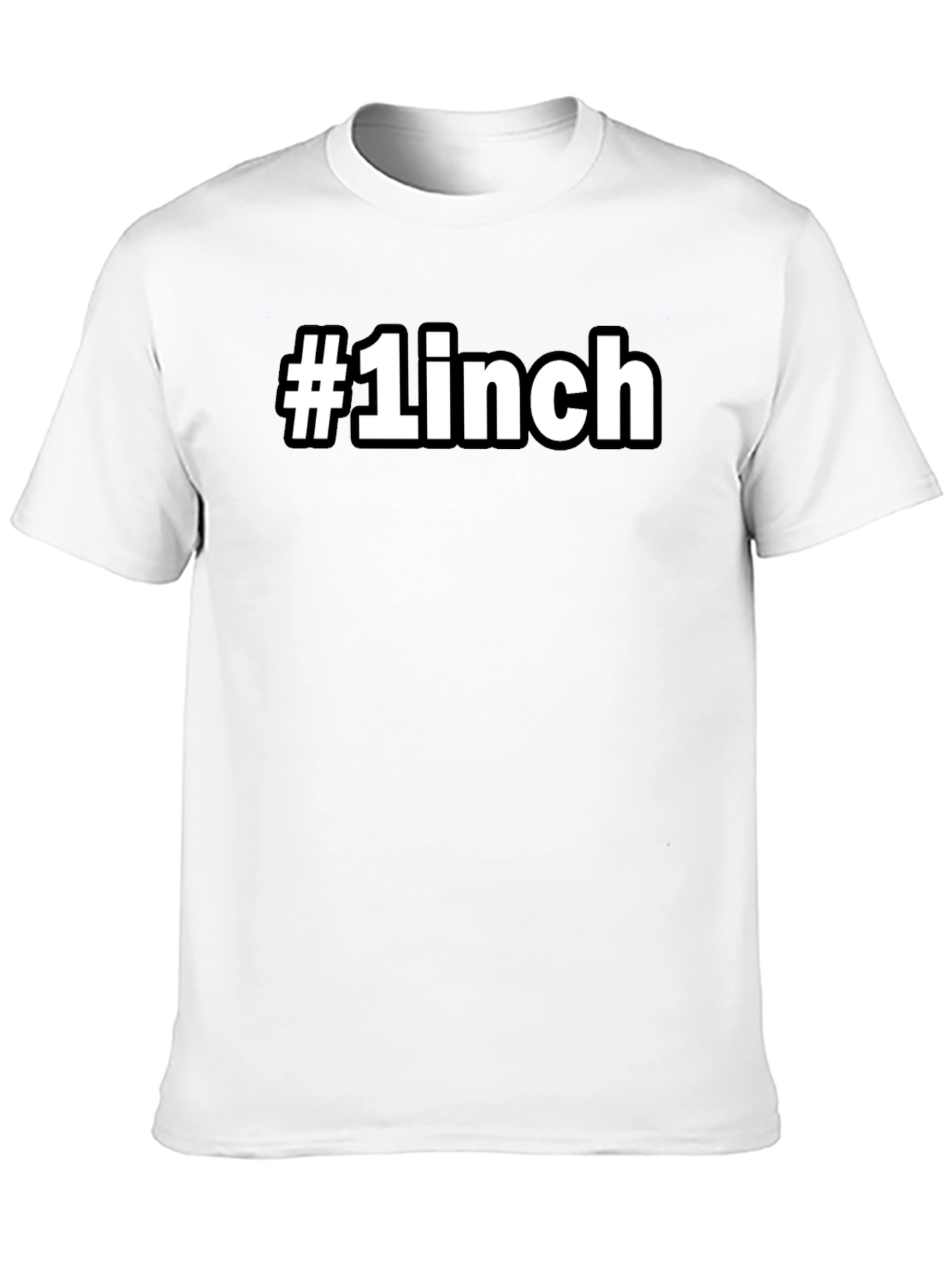 #1 Inch Novelty Graphic Tee - Bold Black T-Shirt