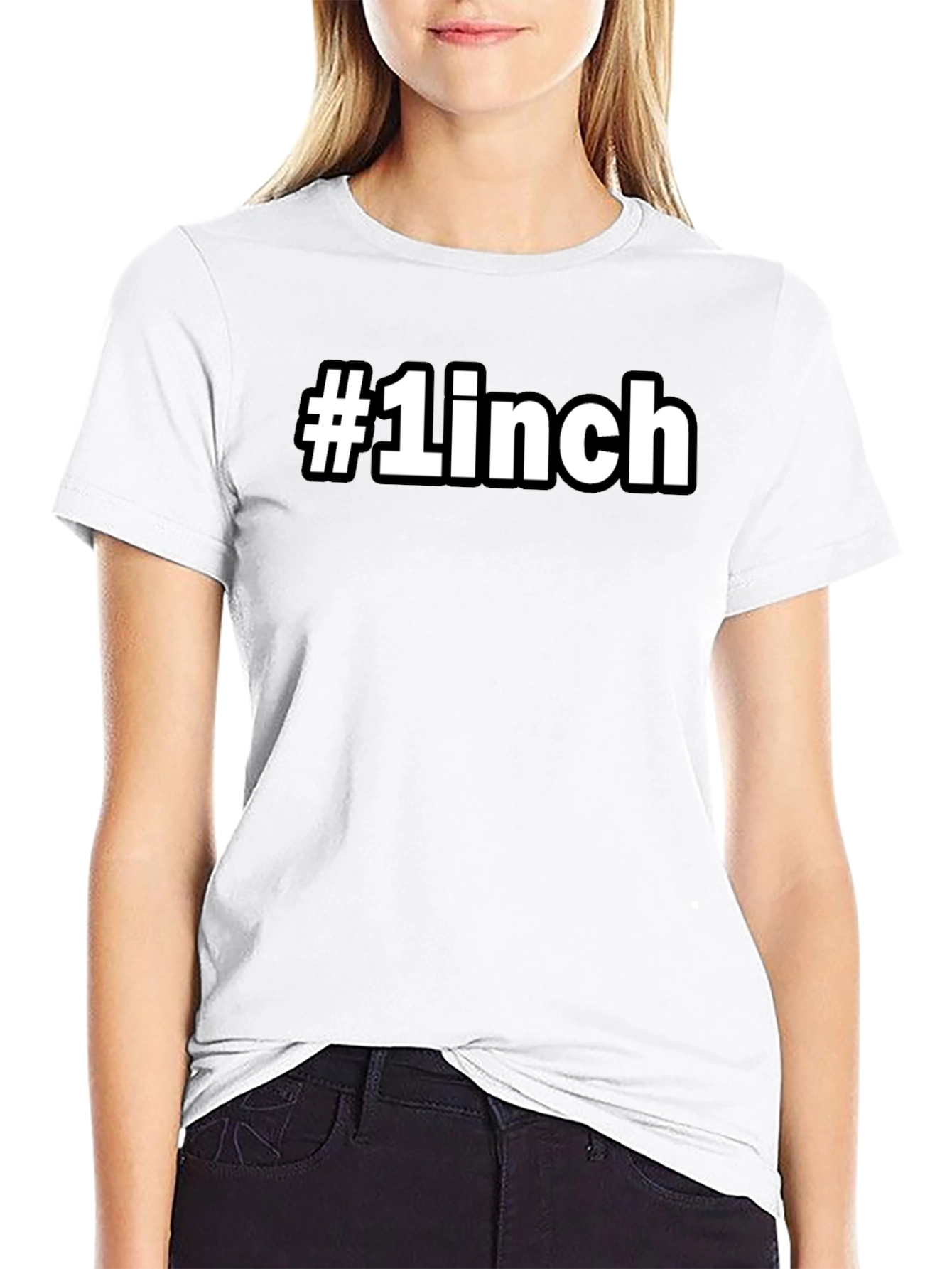 #1 Inch Novelty Graphic Tee - Bold Black T-Shirt